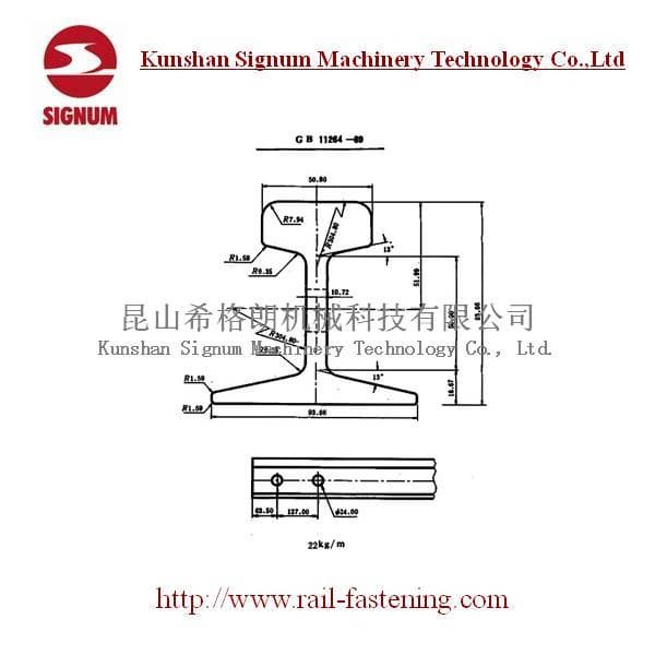 Chinese Standard 22KG Steel Rail